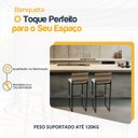 Ver imagem 3 de Kit 2 Banquetas Quadrada Junco Cappuccino para Balcão Ilha Cozinha Área Gourmet Bancada Piscina Bar