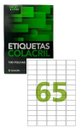 Ver imagem 1 de Etiqueta Adesiva Ca4351 - 21.20x38.10x5 - 65 Unidades por Folha - Caixa com 100 Folhas