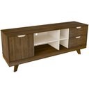 Ver imagem 7 de Rack para Sala de Estar TV 65 pol 160cm 1 Porta 2 Gavetas Vermont A05 Pinho Off White - Lyam Decor