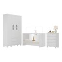 Ver imagem 2 de Quarto de Bebê Completo com Berço 3 em 1 para Colchão 130x60cm Aurora Multimóveis Mp4556