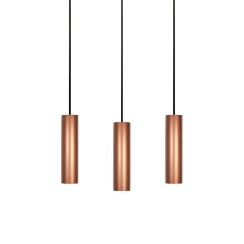 Kit 3 Pendente Tubo 710 - Gu10 para Mini Dicroica - 20cm Cobre