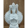 Deusa Quain Chinesa Deusa Da Mão Estátua Porcelana Kuan Yin:Branca - 4