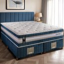 Ver imagem 1 de Cama Box King Colchão + Box 193x203x70 com Molas Ensacadas Robust 220 Azul Cama Inbox