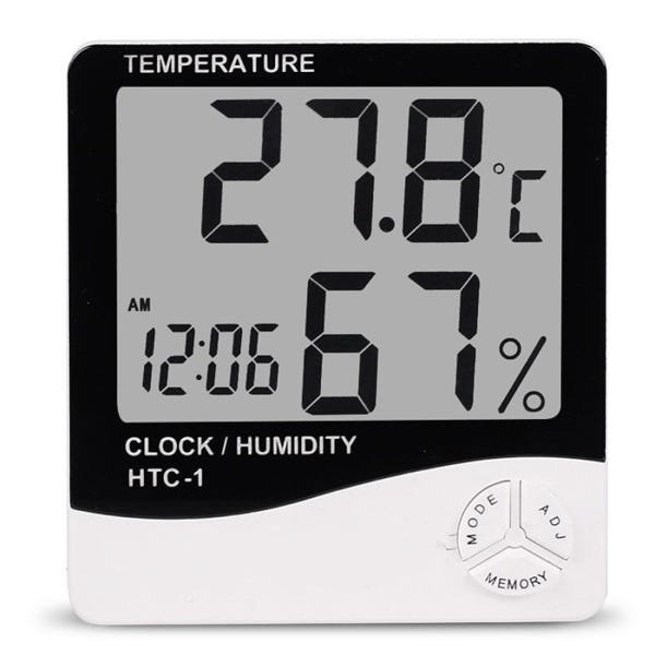 Relógio Termo-higrômetro Digital Termômetro Higrômetro - 1