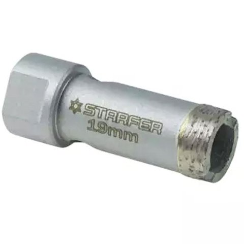 Broca Serra Copo Diamantada 19mm Rosca M14 para Esmerilhadeira Telhas Tijolos Cêramica Azulejo