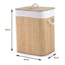 Ver imagem 2 de Cesto Retangular Forrado Roupas Sujas Banheiro E Lavanderia