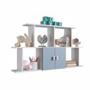 Ver imagem 1 de Nicho Percasa de Parede com 2 Portas 125cm em MDP Azul com Puxador de Urso