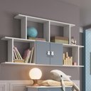 Ver imagem 2 de Nicho Percasa de Parede com 2 Portas 125cm em MDP Azul com Puxador de Urso