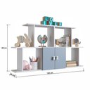 Ver imagem 3 de Nicho Percasa de Parede com 2 Portas 125cm em MDP Azul com Puxador de Urso