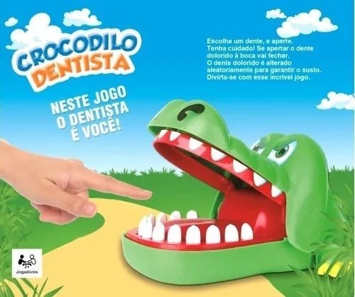 Jogo Crocodilo Dentista Brinquedo Infantil Interativo