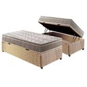 Ver imagem 1 de Cama Box Baú Solteiro: Colchão Ortopédico Paropas D33 / EP Confort Ultra Firme + Base CRC Suede
