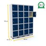 ROUPEIRO DE AÇO 4M 20 PORTAS FECHADURA PANDIN - CINZA/AZUL DEL REY - 2