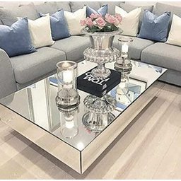 Mesa de Centro espelhada Marte Prata Classic - C 80 X A 30 X L 60 - 1 Mesa de Centro espelhada Marte Prata Classic - C 80 X A 30 X L 60 - 1