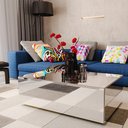 Ver imagem 3 de Mesa de Centro espelhada Marte Prata Classic - C 80 X A 30 X L 60
