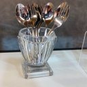 Ver imagem 1 de Porta Talher Cristal com Pé Elisabeth 9x10x13cm