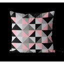 Ver imagem 3 de Kit 4 capas de almofadas geométrica o amor mora aqui rosa e preto