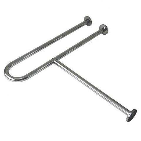 Barra de Apoio Fixa para Vaso 80cm em Inox Polido Geris