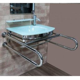 Barra de Apoio para Pia 80cm em Inox Polido Geris - 2