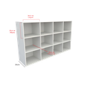 Ver imagem 4 de Armário Colmeia Horizontal 12 Nichos Estante Prateleira MDF Branco Klithovit Decor