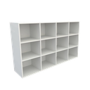 Ver imagem 3 de Armário Colmeia Horizontal 12 Nichos Estante Prateleira MDF Branco Klithovit Decor