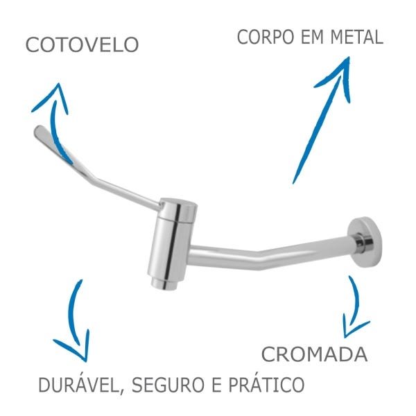 Torneira Clínica Hospitalar Slim 3020 Cotovelo Para Pia De Banheiro - 3