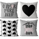 Ver imagem 1 de Almofadas Decorativas cinza e Preto Geométricas Para Sofá 40x40