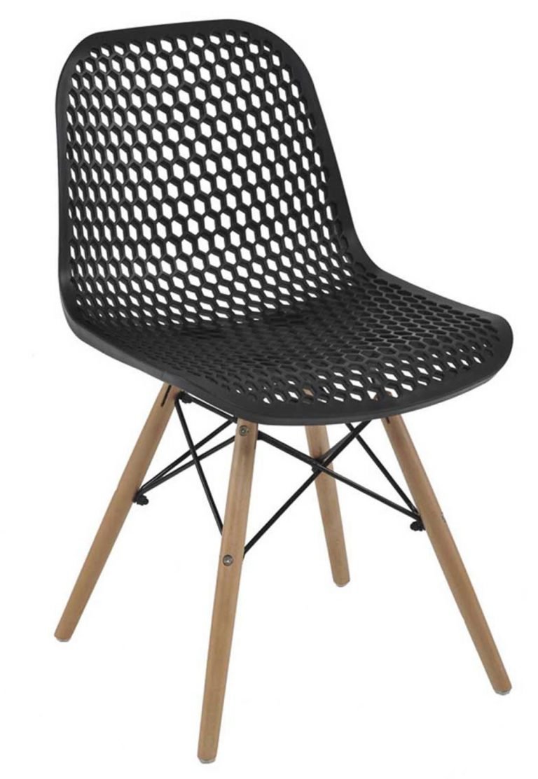 Cadeira Charles Eames Colmeia Eiffel Dkr Preta