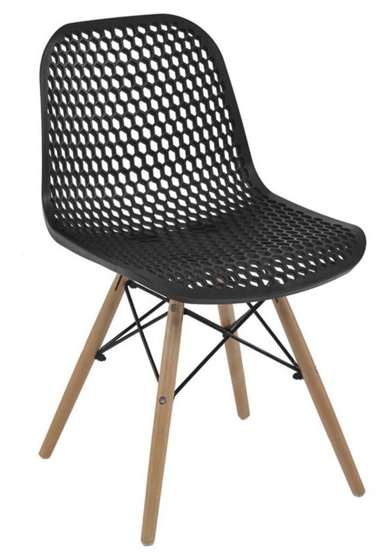 Cadeira Charles Eames Colmeia Eiffel Dkr Preta - 1