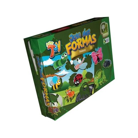 Brinquedo Jogo Das Formas Insetos em Mdf +3 Anos Paper Toy