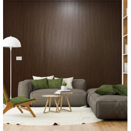 Painel Ripado em Barra 270x87cm (2,35m²) MDF AMORECANELA - 1