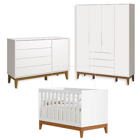 Quarto de Bebê Completo Classic Elfe Branco