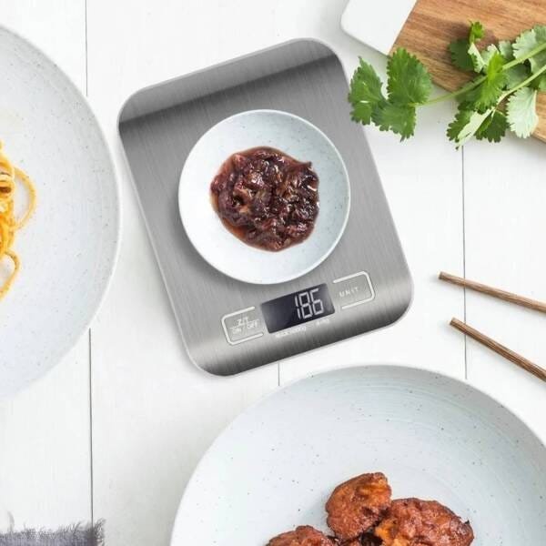 Balança Digital de Cozinha 5kg Inox Unique - 4