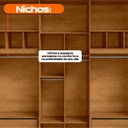 Ver imagem 7 de Guarda-Roupa Casal com 6 Portas e 4 Gavetas Internas com Maleiro Canadá Carvalho Tapajós