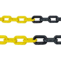 Corrente para Sinalização Plástica Amarelo e Preto 10 Metros Grande - 1