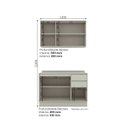 Ver imagem 4 de Cozinha Compacta 2 Peças Fineze em MDF com Balcão e Tampo Areia