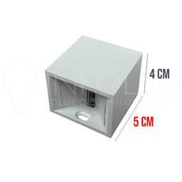 Arandela Led Mini Draco Regulável 2w 3000k Branco Quente Bivolt Branco - 5