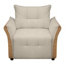 Ver imagem 5 de Cadeira Decorativa Poltrona Boston para Sala Bouclé e Corino:bege