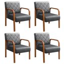 Ver imagem 1 de Kit 4 Poltronas Lara Cor:Veludo Cinza 220