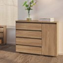 Ver imagem 1 de Cômoda 1 Porta 4 Gavetas Caribe Móveis Rimo