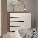 Ver imagem 1 de Cômoda 1 Porta 4 Gavetas Caribe Móveis Rimo