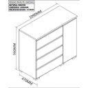 Ver imagem 3 de Cômoda 1 Porta 4 Gavetas Caribe Móveis Rimo
