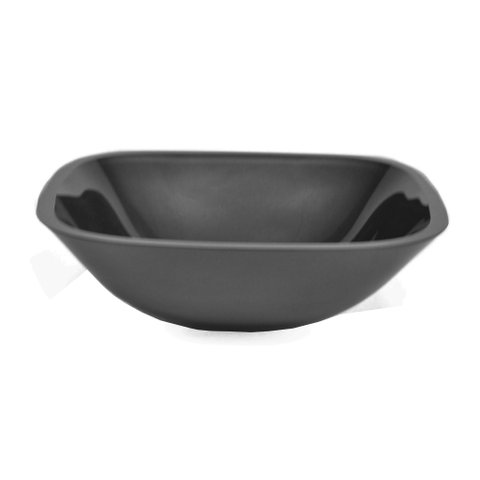 CUBA DE VIDRO QUADRADA 35CM PRETO
