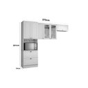 Ver imagem 4 de Kit de Cozinha Completa 3 Peças Americana (2 Armários + 1 Paneleiro) Cpt05 Branco - Henn