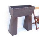 Ver imagem 2 de Vaso Planta 80x30 Jardineira Floreira Suporte Polietileno BGPLASTICOS V580S AZUL TURQUESA 018