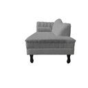 Ver imagem 5 de Recamier Decorativo Divã Amsterdã 147cm Lado Direito Linho Cinza