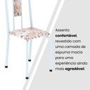 Ver mais imagens de Conjunto de Mesa com 4 Cadeiras Lívia Branco/Bege