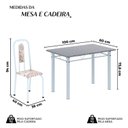 Ver imagem 3 de Conjunto de Mesa com 4 Cadeiras Lívia Branco/Bege