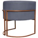 Ver imagem 5 de Poltrona Decorativa Recepção Luna Suede Cores Base de Ferro Bronze