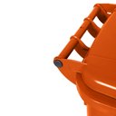 Ver imagem 3 de Lixeira 120 Litros Roda de 200mm - Lar Plásticos - Laranja