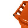 Lixeira 120 litros roda de 200mm - Lar Plásticos - Laranja - 3